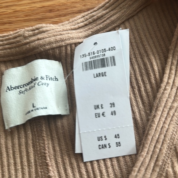 Abercrombie & Fitch ribbed tie waist long sleeve - Picture 3 of 4